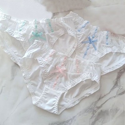 Japanese Cute New Mori Girls Mid Waist Briefs Panties Underwear Panties Sweet