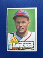 1952 Topps - George 'Red' Munger #115 - St. Louis Cardinals EX+