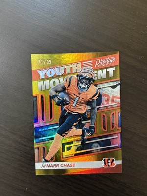 Ja'Marr Chase 2022 Prestige Youth Movement Xtra Points Orange /99 #YM-2 Holo SP