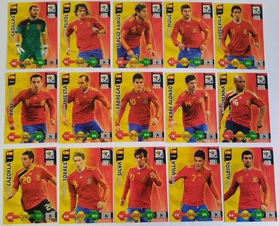 Südafrika 2010 Adrenalyn Lot 15 Karten Spanien Iniesta Xavi Casillas Torres