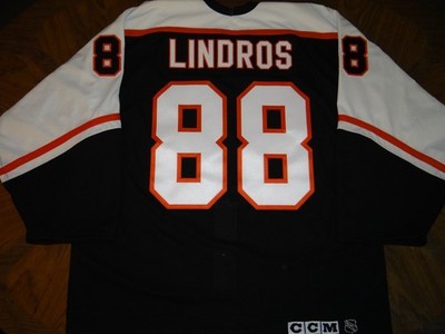 Authentic MiC 1999 2000 Black Philadelphia Flyers Lindros CCM