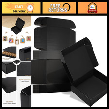 10x8x3 Black Small Shipping Boxes - 30 Pack Corrugated Mailer Boxes for Gifts 