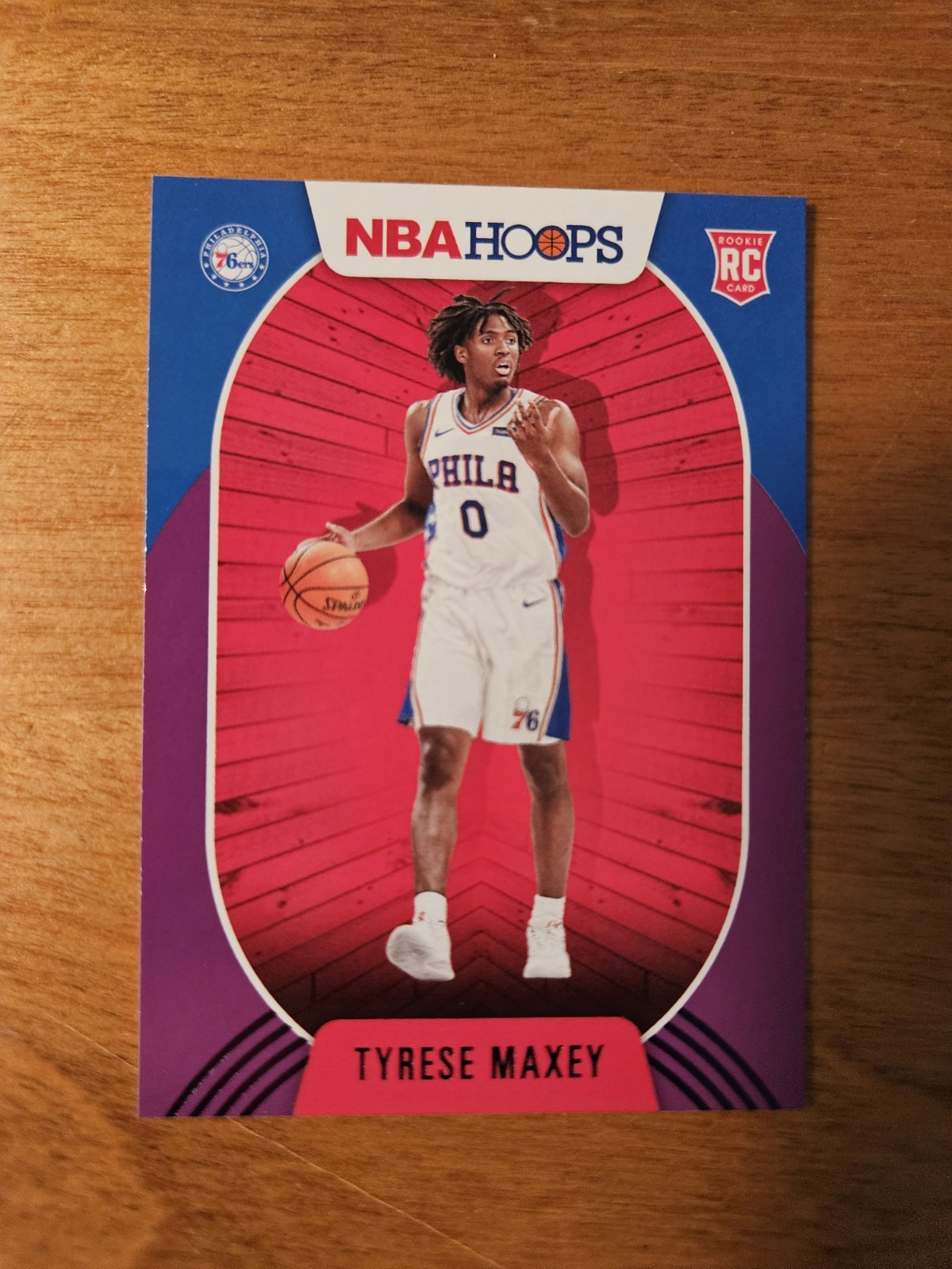 TYRESE MAXEY 2020-21 Panini NBA Hoops Purple Parallel Rookie (RC) #207 76ERS