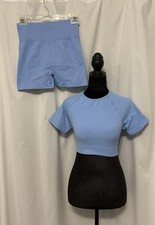 New 2 Pc Gym Yoga Workout Casual Athlete Sports Booty Lift Set Sz Medium