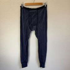 Navy blue 80s vintage thermal long johns Classic waffle knit for warm insulation