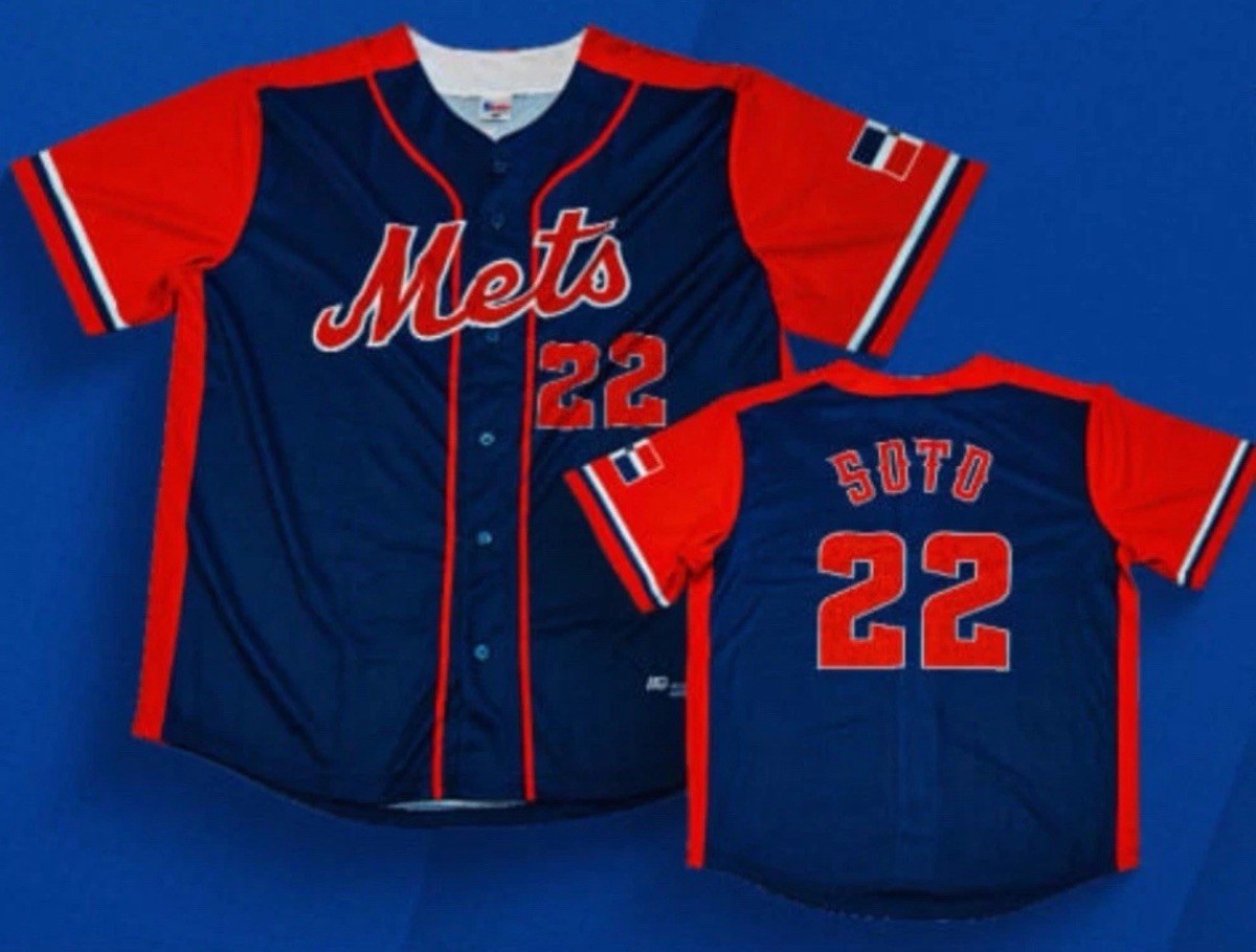 新品タグ付き　ソト　ニュヨークメッツ　ユニフォーム NY Mets Juan Soto Dominican Republic Jersey #22 SGA 6/11