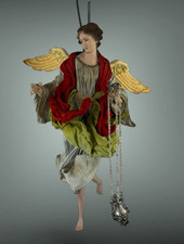 Angelo Engel Angel 33 Cm  Presepe Napoletano Arte presepiale celestiale