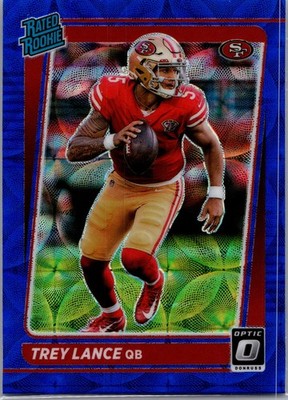 2021 Donruss Optic #203 Trey Lance Blue Scope