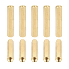 25Pack M4x30mm(DxL) Hex Standoff Spacer Nuts Female Brass Coupling Screws