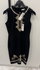 Versace Collection Black And Gold Mini Dress Size IT 38/ Small NEW