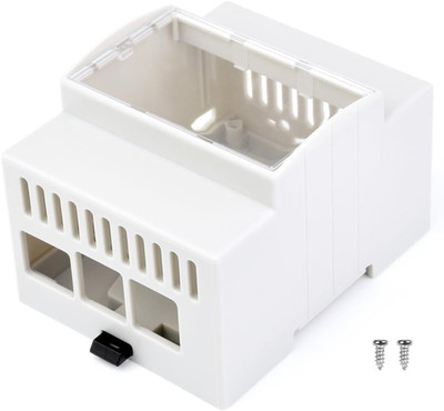 Waveshare DIN Rail ABS Case for Raspberry Pi 5, Large Inner Space, Injection Mod