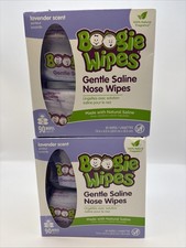 Boogie Wipes Saline Nose Wipes Unscented - 90ct 2 Pack