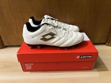 Lotto Stadio Mens White Gold Soccer Cleats Sz 6.5 US New In Box