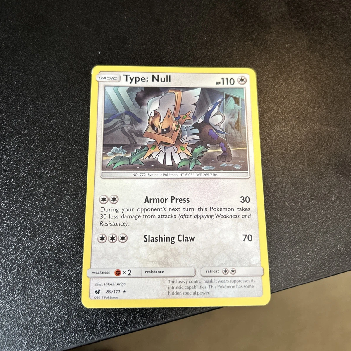 type null pokemon card Basic Pokemon Type: Null - 89/111 (Holo