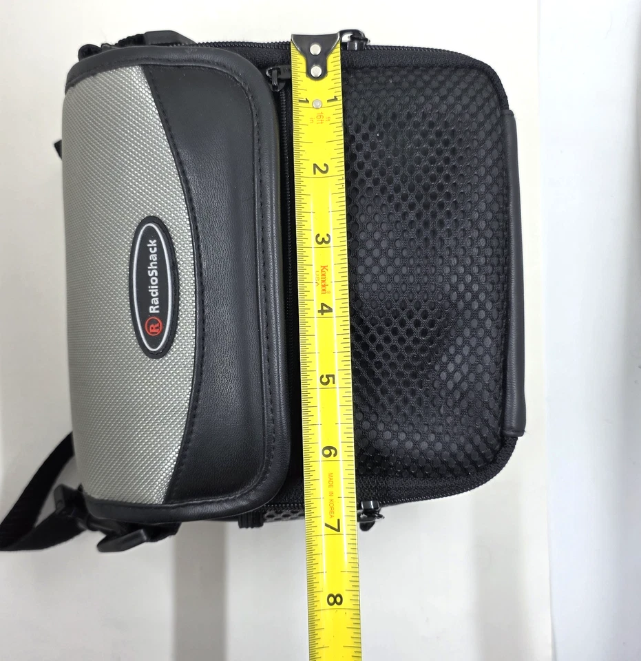 Bolso de Hombro RadioShack con Correa, Múltiples Bolsillos, Cremalleras Funcionan 6.5"x7"x4" Foto 4 de 4
