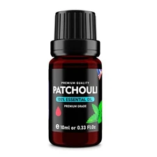 Patchouli (Pogostemon cablin) 100% Pure Essential Oil, Select Grade, 10ml