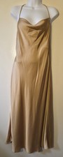 Show Me Your Mumu Verona Gold Cowl Neck Long Slip Dress Size M Body Con Glamour 