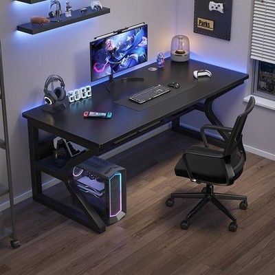 Gaming Tisch Gamer Schreibtisch Ergonomisch für PC Computertisch 80*50*75CM