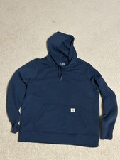 Carhartt Women's L/12-14 Relaxed Fit Midweight Pullover Sweatshirt Hoodie Blue