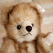 Unipak Designs Teddy Bear mink-look fur jointed 10" w/ tags non-allergenic plush