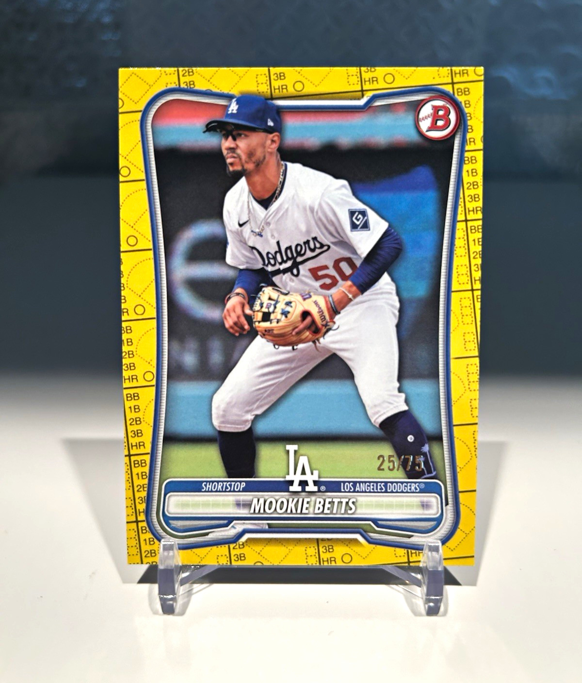 Topps 2025 Bowman Mookie Betts Los Angeles Dodgers Serial /75 #81 25/75