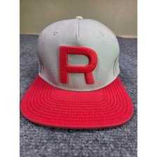 Gorra Pokemon Team Rocket para Hombres OSFM Gris Rojo Maullido Snapback 2016 Aniversario Gorra