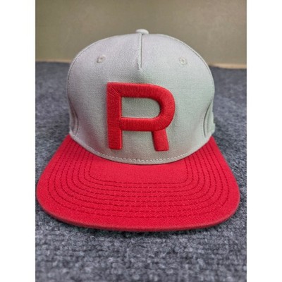 Pokemon Team Rocket Hat Mens OSFM Gray Red Meowth Snapback 2016 Anniversary Cap