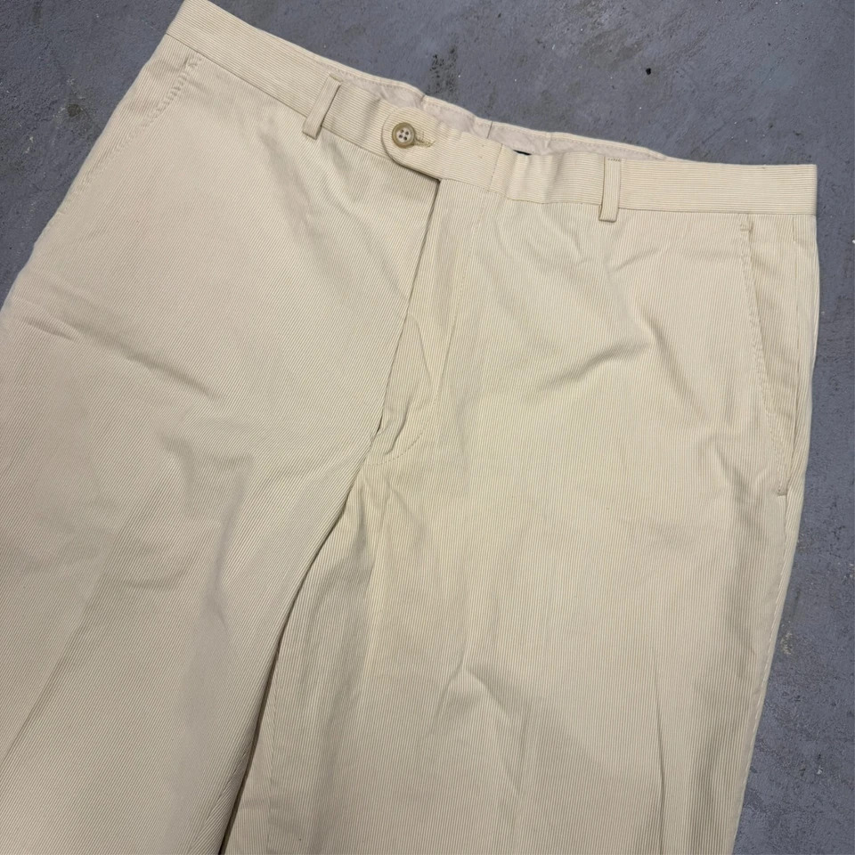 Легкие хлопковые вельветовые брюки Burberry London сделано в США бежевые 36x33 - Изображение 2 из 4