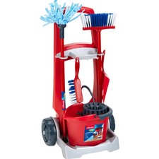 Theo Klein 6741 - VILEDA Besenwagen, Spielzeug, ca. 24x60x29 cm, ab 3 Jahren