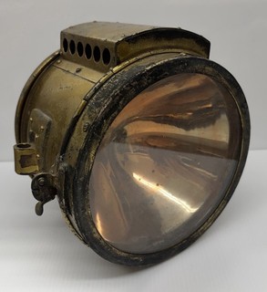 Early Brass Antique The Rushmore Dynamo Works Searchlight Lamp Lantern Maritime