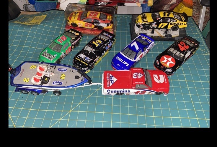 Rare Lowe’s Bass boat With Trailer And Cummins Racing Truck VHTF