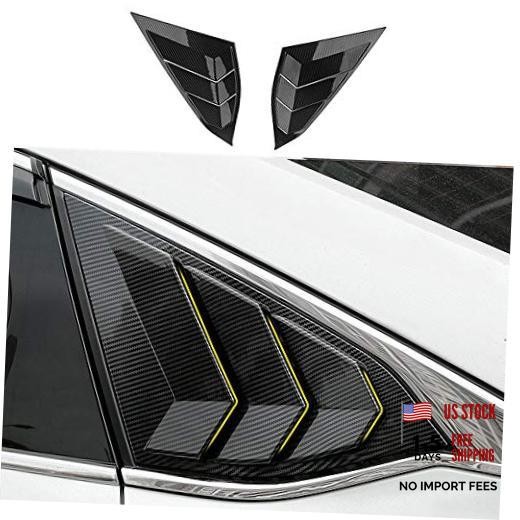 ABS Carbon Fiber Print Rear Side Window Louvers Air Vent Carbon fiber grain