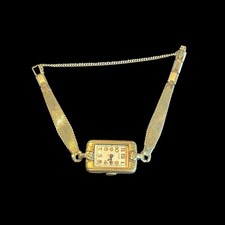 Elgin Women's Art Deco Gold Filled Watch Mesh band for Parts