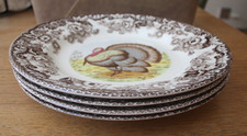 Lot of 4 SPODE WOODLAND TURKEY DINNER PLATE 10-1/2" NWT NO BOX