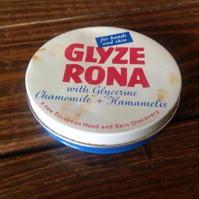 Glyze Rona Hand Cream Tin Can F. Wolff & Sohn Karlsruhe Germany 1 oz