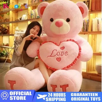 100 cm I Love You Teddybär - großer Plüsch weiches Stofftier Geschenk für Freundin Kinder