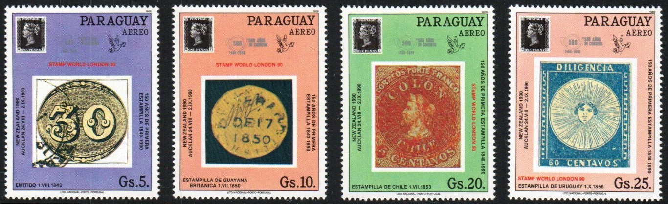 Paraguay Stamp C799-C802  - Penny Black anniv