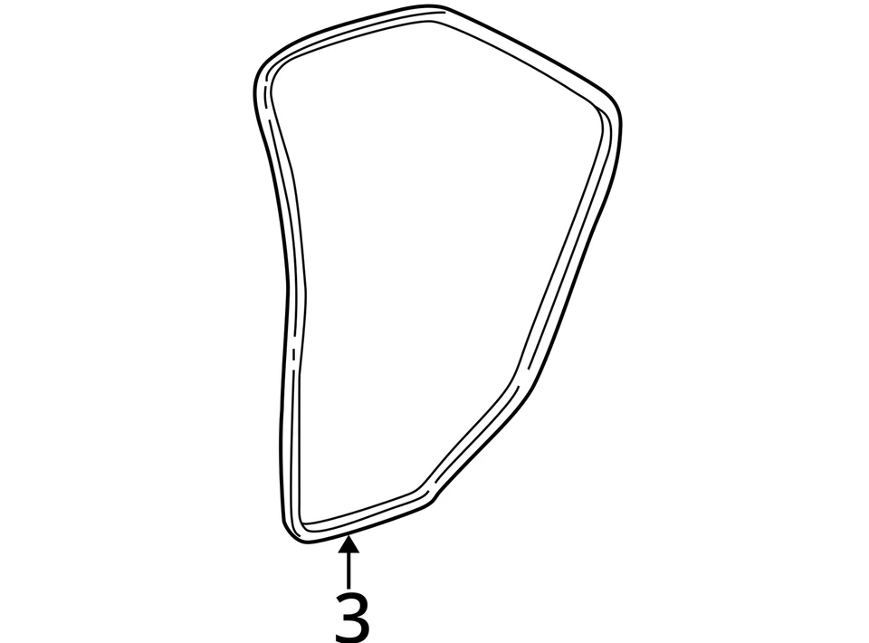 ПОДХОДИТ ДЛЯ 2003-2007 CADILLAC CTSWEATHERSTRIP ASM RR S/D 88983968 - НОВЫЙ OEM 88983968 - Изображение 3 из 3
