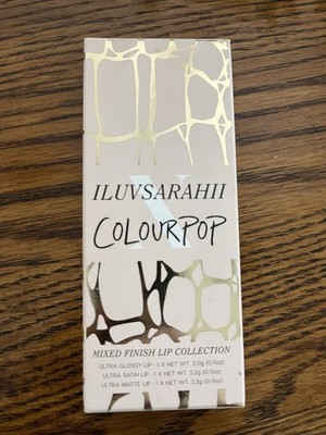 ColourPop Iluvsarahii Mixed Finish Lip Collection Glossy, Satin And Matte RARE