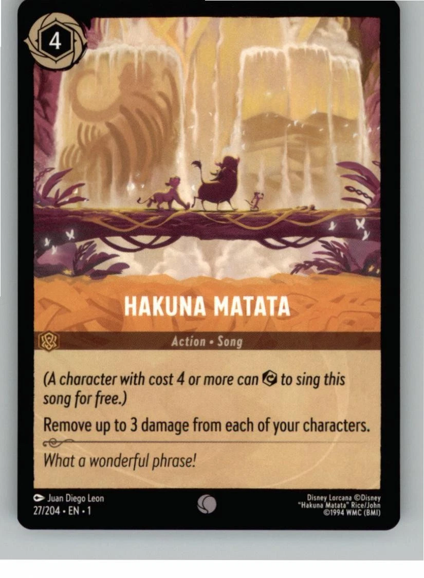 【残り1点】HAKUNA MATATA 27/204 JA-1 Amazon.co.jp: ロルカナTCG 27/204・JA・1 HAKUNA MATATA ハクナ