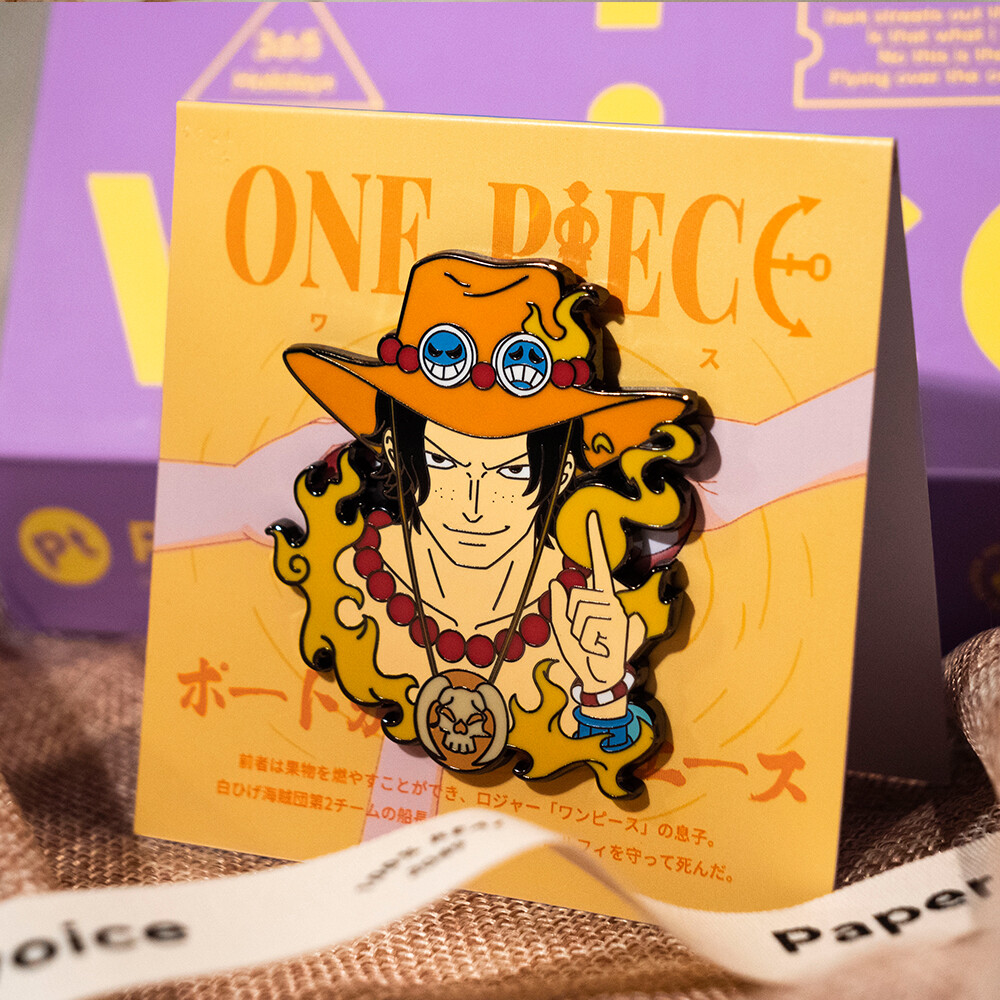 Anime One Piece Ace Metal Badge Li Collection Brooch Cosplay Pin Max Off