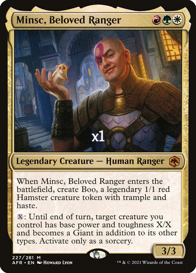 MTG Adventures i/t Forgotten Realms AFR Minsc Beloved Ranger + Boo