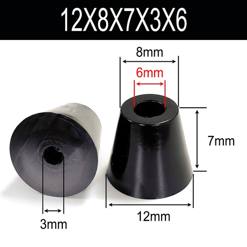 Möbelgleiter/Polsterfüße/Erhöhung/Möbelfüße Gummifüße Kunststoff Schwarz 11-50mm - Bild 7 von 51