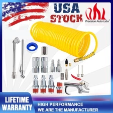 Air Compressor Accessory Kit 1/4" NPT Air Tool w/ 1/4Inch x 25Ft Nylon Air Hose