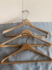 VINTAGE LOT of 3 Heavy Duty Beige Plastic Adult Hangers incl Jacobson's