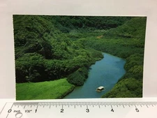 Postcard Hawaii HI Kauai Wailua River Boat Tour Fern Grotto Birds Eye View