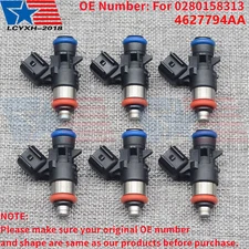 6Pcs Fuel Injector Fits For 2014-2017 Jeep Cherokee 3.2L V6 4627794AA 0280158313