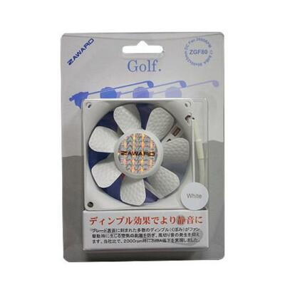 Zaward Dimple Blade Golf Fan 80mm Gehäuselüfter weiß | innovative Rotorblätter