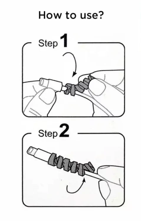 10 x Spiral Cable Protector Charging Cable Wire Organizer For Phone Data Line - Image 4 of 4