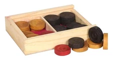 Wooden Carrom coins with special wood box